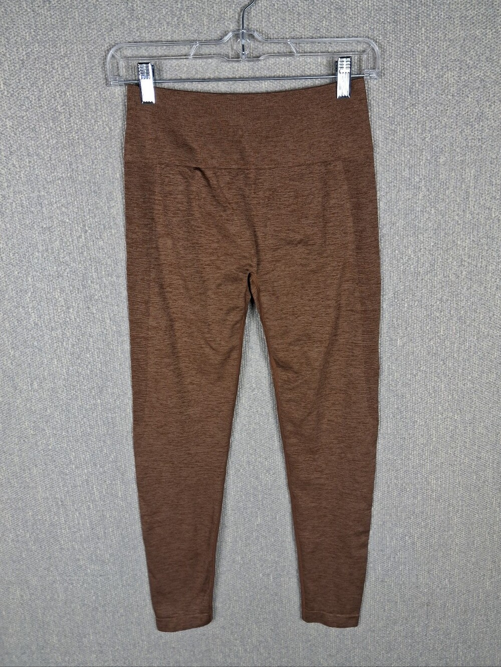 Sunzel Seamless High-Waist Workout Leggings Size Medium Marl Brown Scrunch Butt